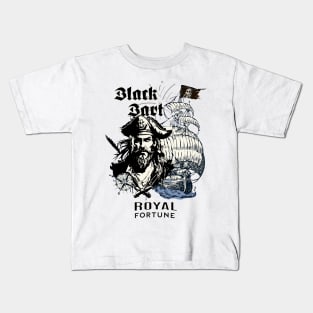 Pirate Black Bart Royal Fortune Kids T-Shirt